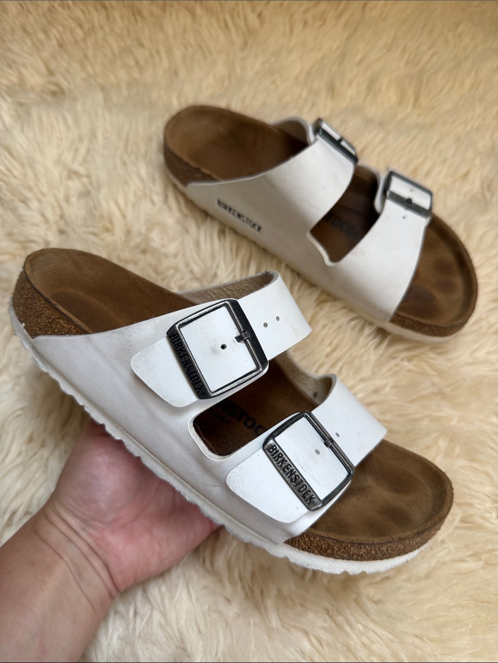 Birkenstock Arizona PROF Birko-Flor Sandal, White - Size 38
